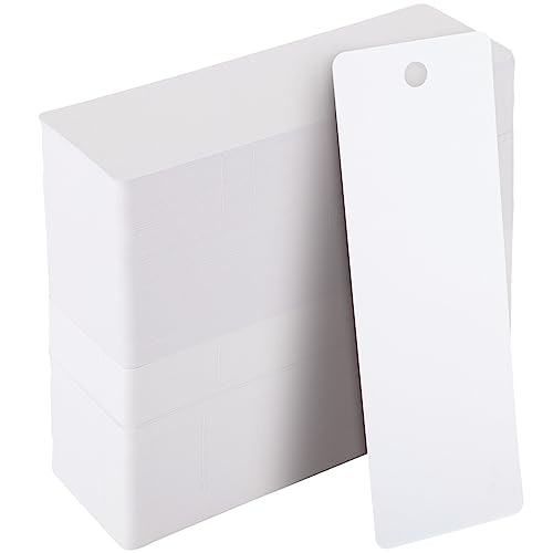 Lesezeichen Blanko mit Loch für Schnur oder Quaste, 300 Stück, Auch als Geschenkanhänger, Weiß, 15,2 x 5,1 cm Lesezeichen Blanko mit Loch für Schnur oder Quaste, 300 Stück, Auch als Geschenkanhänger, Weiß, 15,2 x 5,1 cm von Juvale