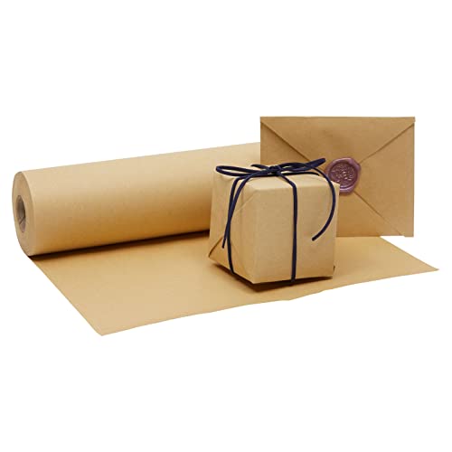 Packpapier-Rolle von Juvale - Kraftpapier-Rolle als Verpackungspapier, Geschenkverpackung, für Bastelarbeiten, zum Versand - Braun - 30,5 cm breit, 30,5 m lang von Juvale