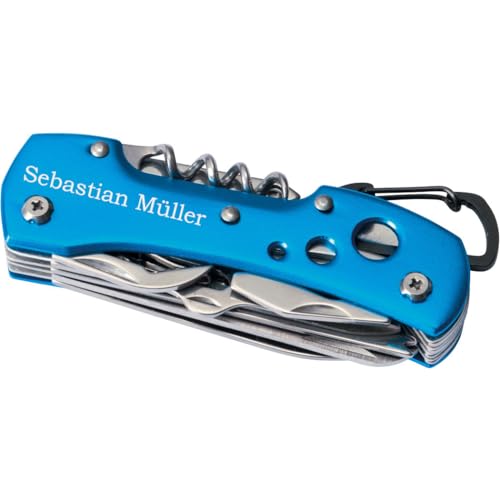 Juwelier Schönschmied Tachenmesser 12-teilig Messer mit Gravur Multifunktionsmesser mit Wunschgravur als Geschenk Farbe Blau Edelstahl KN6 Juwelier Schönschmied Tachenmesser 12-teilig Messer mit Gravur Multifunktionsmesser mit Wunschgravur als Geschenk Farbe Blau Edelstahl KN6 von Juwelier Schönschmied