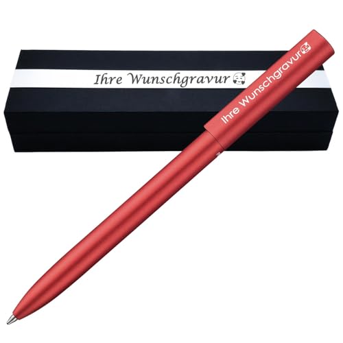 Pelikan Kugelschreiber Ineo® Feuer- Rot mit Wunschgravur | inkl. Etui mit Gravur (Platz für 10 Stifte) | Geschenk Geburtstag Weihnachten PS270Box2 von Juwelier Schönschmied