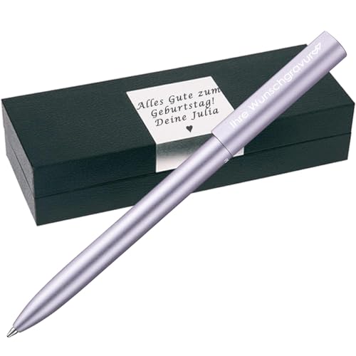 Pelikan Kugelschreiber Ineo® mit Gravur | inkl. Etui für 10 Stifte mit Wunschgravur | Lila - Violett | Kugelschreiber mit Gravur | Geschenk zur Abschlussprüfung Geburtstag Weihnachten von Juwelier Schönschmied