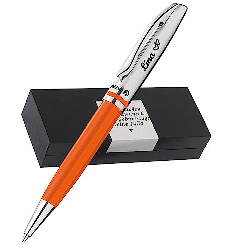 Pelikan Kugelschreiber Jazz® Classic K35 Orange mit Wunschgravur | inkl. Geschenkbox mit Gravur Pelikan Kugelschreiber mit Gravur als Geschenk & Symbol mit Geschenkverpackung PS253 von Juwelier Schönschmied