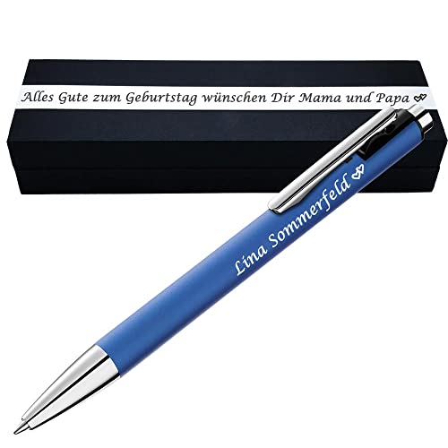 Pelikan Kugelschreiber Snap Blau Matt mit Wunschgravur inklusive Geschenkbox mit Gravur Pelikan Kugelschreiber mit Gravur als Geschenk & Symbol mit Geschenkverpackung PS207Box2 von Juwelier Schönschmied