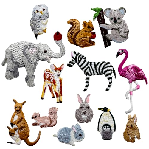 Juxtaposia 13 Stück Tiere Bügelflicken,Patches Zum Aufbügeln Kann für DIY,Aufbügelflicken geeignet für Erwachsene und Kinder für Jeans, T-Shirts,Schultaschen, Schuhe. Juxtaposia 13 Stück Tiere Bügelflicken,Patches Zum Aufbügeln Kann für DIY,Aufbügelflicken geeignet für Erwachsene und Kinder für Jeans, T-Shirts,Schultaschen, Schuhe. von Juxtaposia