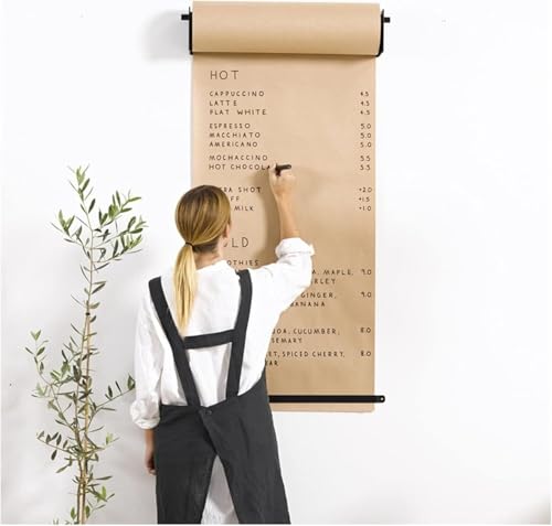 Wandmontage Kraftpapierspender, hängende Papierrolle mit Cutter für Heimschulbüro(97cm/38inch wide) von JvFbjLF