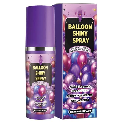 Ballon-Glanzspray, Glanzverstärker für Latexballons, schnell trocknende Formel, lebendiges Party-Finish, langanhaltender Glüheffekt, 30 ml Fassungsvermögen, glänzendes Spray für Event-Dekoration Ballon-Glanzspray, Glanzverstärker für Latexballons, schnell trocknende Formel, lebendiges Party-Finish, langanhaltender Glüheffekt, 30 ml Fassungsvermögen, glänzendes Spray für Event-Dekoration von Jvjggag