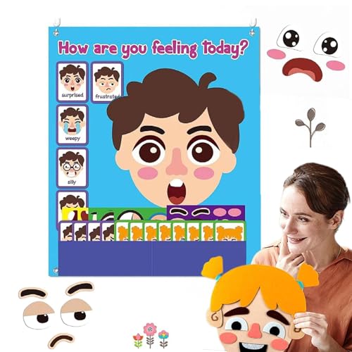 Emotionales Grimassen-Set, Multiplayer-Emoticon-Spiel, soziales emotionales Lernspielzeug, Filz-Emoticon-Set, soziales emotionales Spielzeug, Grimassen-Spiel, Emoticon-Set für den Park, Emotions-Lerns Emotionales Grimassen-Set, Multiplayer-Emoticon-Spiel, soziales emotionales Lernspielzeug, Filz-Emoticon-Set, soziales emotionales Spielzeug, Grimassen-Spiel, Emoticon-Set für den Park, Emotions-Lerns von Jvjggag