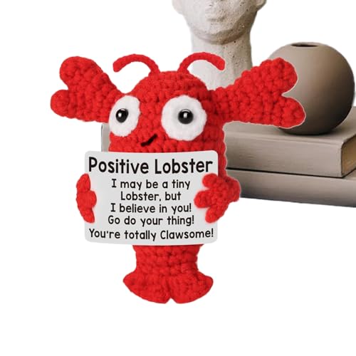 Inspirierende handgefertigte Häkeln - Stricktierpuppe für Motivation | Handgemachte Wolle mit Bestätigungskarte, Support -Spielzeug für psychische Gesundheit, Geburtstagsgeschenk für die Heimschule Inspirierende handgefertigte Häkeln - Stricktierpuppe für Motivation | Handgemachte Wolle mit Bestätigungskarte, Support -Spielzeug für psychische Gesundheit, Geburtstagsgeschenk für die Heimschule von Jvjggag