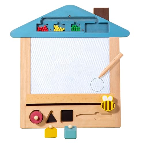 Jvjggag Magnetisches Zeichenbrett, Holz-Schreibblock für Kleinkinder, löschbar, Skizzieren, Schreibblock, Malspiele für Kleinkinder ab 3 Jahren Jvjggag Magnetisches Zeichenbrett, Holz-Schreibblock für Kleinkinder, löschbar, Skizzieren, Schreibblock, Malspiele für Kleinkinder ab 3 Jahren von Jvjggag