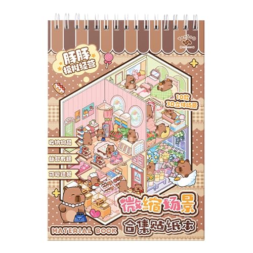 Miniature Landscape Sticker Book, 3D Cartoon House Decals, Whimsical Scenery Scenes, Creative Stress Reliever, Imaginative Playtime Art, School Craft Activity, Dreamland Design Miniature Landscape Sticker Book, 3D Cartoon House Decals, Whimsical Scenery Scenes, Creative Stress Reliever, Imaginative Playtime Art, School Craft Activity, Dreamland Design von Jvjggag