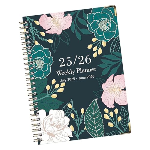 Notizbuch mit Blumenmuster, Ringeltagebuch, -Tagebuch, A5, dickes Papier, englischer Notizblock, Bullet Journaling, Skizzieren und Notizen, 21,6 x 15,7 cm, Metallspulenbindung, 142 Seiten Notizbuch mit Blumenmuster, Ringeltagebuch, -Tagebuch, A5, dickes Papier, englischer Notizblock, Bullet Journaling, Skizzieren und Notizen, 21,6 x 15,7 cm, Metallspulenbindung, 142 Seiten von Jvjggag