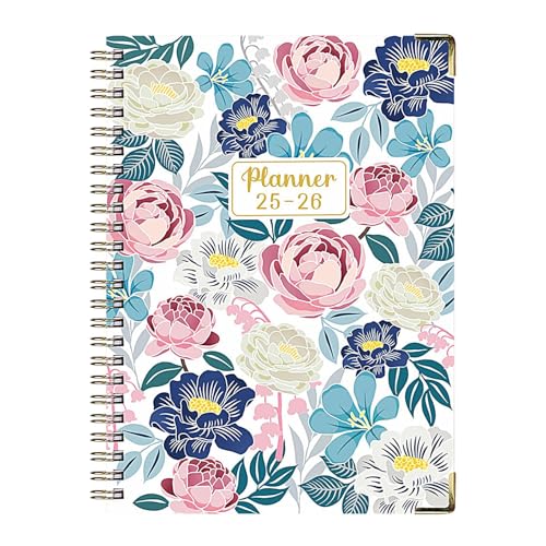 Notizbuch mit Blumenmuster, Ringeltagebuch, -Tagebuch, A5, dickes Papier, englischer Notizblock, Bullet Journaling, Skizzieren und Notizen, 21,6 x 15,7 cm, Metallspulenbindung, 142 Seiten Notizbuch mit Blumenmuster, Ringeltagebuch, -Tagebuch, A5, dickes Papier, englischer Notizblock, Bullet Journaling, Skizzieren und Notizen, 21,6 x 15,7 cm, Metallspulenbindung, 142 Seiten von Jvjggag