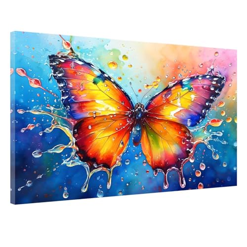 Malen Nach Zahlen Erwachsene Schmetterling Muster, Tier Malen Nach Zahlen mit Rahmen 45x60cm Leinwand Knitterfreie, Handgemalt Ölgemälde Set mit Pinseln und Acrylfarbe, Zimmer Deko Aesthetic,Model-484 Malen Nach Zahlen Erwachsene Schmetterling Muster, Tier Malen Nach Zahlen mit Rahmen 45x60cm Leinwand Knitterfreie, Handgemalt Ölgemälde Set mit Pinseln und Acrylfarbe, Zimmer Deko Aesthetic,Model-484 von Jvyaeen