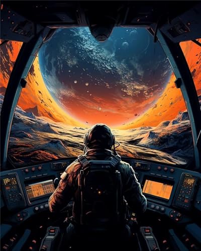 Malen Nach Zahlen Erwachsene Weltraum, DIY Malen Nach Zahlen Astronaut Ölgemälde Leinwand Kit für Anfänger, Mit 3-Pinseln und Acrylfarbe, für Home Wanddeko Wohnzimmer, Geschenke Mädchen 50x70cm-Y541 Malen Nach Zahlen Erwachsene Weltraum, DIY Malen Nach Zahlen Astronaut Ölgemälde Leinwand Kit für Anfänger, Mit 3-Pinseln und Acrylfarbe, für Home Wanddeko Wohnzimmer, Geschenke Mädchen 50x70cm-Y541 von Jvyaeen