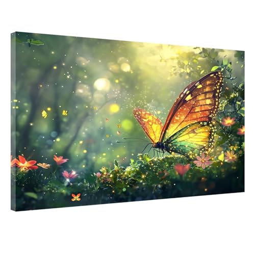 Schmetterling Malen Nach Zahlen mit Rahmen, Malen Nach Zahlen Erwachsene Dschungel Muster, Paint by Numbers Knitterfreie Leinwand, Handgemalt Ölgemälde mit Pinseln und Acrylfarbe,90x120cm,Model-135 Schmetterling Malen Nach Zahlen mit Rahmen, Malen Nach Zahlen Erwachsene Dschungel Muster, Paint by Numbers Knitterfreie Leinwand, Handgemalt Ölgemälde mit Pinseln und Acrylfarbe,90x120cm,Model-135 von Jvyaeen