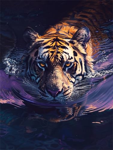 Tiger Malen Nach Zahlen Erwachsene, Tier Malen Nach Zahlen Kinder Klein 40x50cm, DIY Set Erwachsene Handgemalt Leinwand Ölgemälde, Acrylfarben mit 3 Set Pinseln, Zimmer Deko Aesthetic Geschenke -Y162 Tiger Malen Nach Zahlen Erwachsene, Tier Malen Nach Zahlen Kinder Klein 40x50cm, DIY Set Erwachsene Handgemalt Leinwand Ölgemälde, Acrylfarben mit 3 Set Pinseln, Zimmer Deko Aesthetic Geschenke -Y162 von Jvyaeen