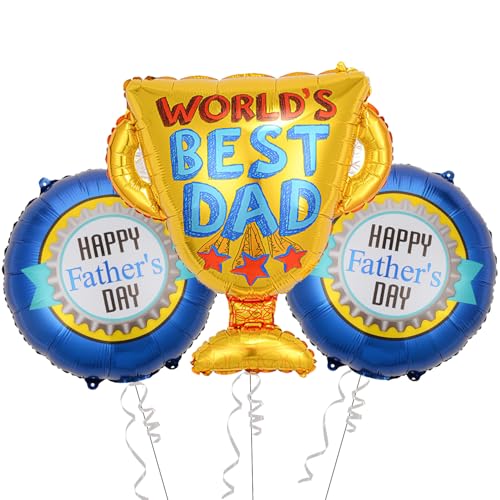 Jwssor Folienballons mit Aufschrift "Best Dad", großer Vatertags-Ballon, Happy Father's Day Folienballon von Jwssor