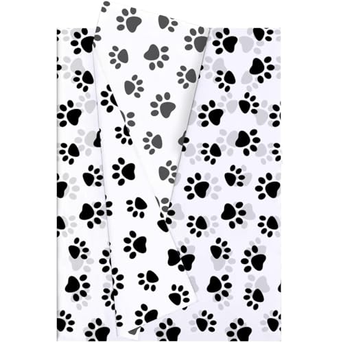 Jwssor Seidenpapier mit Pfotenabdruck, 50,8 x 35,6 cm, Geschenkpapier für Geschenktüten, Seidenpapier zum Verpacken von Weihnachten, Geburtstag, Party, Basteln, 100 Blatt Jwssor Seidenpapier mit Pfotenabdruck, 50,8 x 35,6 cm, Geschenkpapier für Geschenktüten, Seidenpapier zum Verpacken von Weihnachten, Geburtstag, Party, Basteln, 100 Blatt von Jwssor