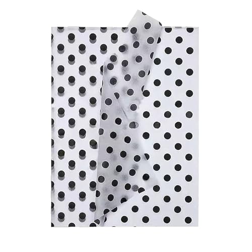 Jwssor Seidenpapier mit schwarzen Punkten, 50,8 x 35,6 cm, Geschenkpapier für Geschenktüten, Hochzeit, Geburtstag, Babyparty, Basteln, 20 Blatt Jwssor Seidenpapier mit schwarzen Punkten, 50,8 x 35,6 cm, Geschenkpapier für Geschenktüten, Hochzeit, Geburtstag, Babyparty, Basteln, 20 Blatt von Jwssor