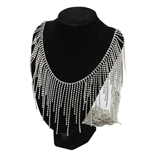 1 -Yard -Strass -Randverkleidung, Strasskette Quastenkette, Mode unregelmäßige funkelnde Kristallverkleidung für das Nähen von Handwerkshochzeitsfeier Dekoration von Jwthee