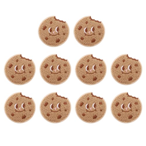 10pcs Cookie Sticked Runde Flecken für Kleidung, niedliche Keksteisen auf Aufklebern, nähen Sie Patch für Rucksäcke Jeans Jacken von Jwthee