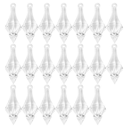 20pcs Acrylkristallverzier, Kronleuchter hängende Kristalle Perlen -Trim -Weihnachtsbaumdekoration für Partyzubehör von Jwthee