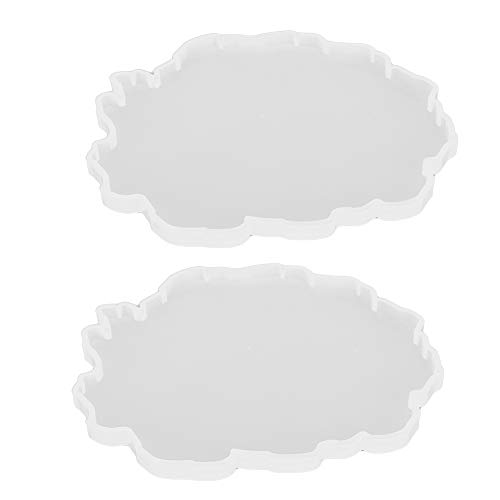 2pcs Coaster Form, Silikonschale Untersetzerform Tiefe Gussschale Basisform Dekorative Kerzenhalterform für Handwerksausstellungen Dekoration (Mold 2) von Jwthee