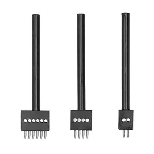 3 PCs Stecker Punch -Werkzeug, Leder rundes Loch -Stanzwerkzeug unterschiedliche Größen Loch Stanze runde Lochstich -Meißel für Lederfahrzeuge (6 mm) von Jwthee
