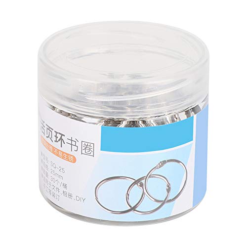 30 pcs lose Blattbinder Ringe, Metallbuchringe mit Box Keychain Keyrings Home Office Supplies für Karteikarten -Karteikarten (SQ-25) von Jwthee