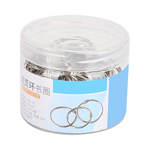 30 pcs lose Blattbinder Ringe, Metallbuchringe mit Box Keychain Keyrings Home Office Supplies für Karteikarten -Karteikarten (SQ-32) von Jwthee