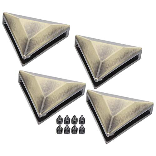 4 Sets Metal Triangles Buttons, Small Button Pins Waist Pants Replacement with Screw Luggage Bag Decoration for Clothing Shoes Accessories (Qinggu) von Jwthee