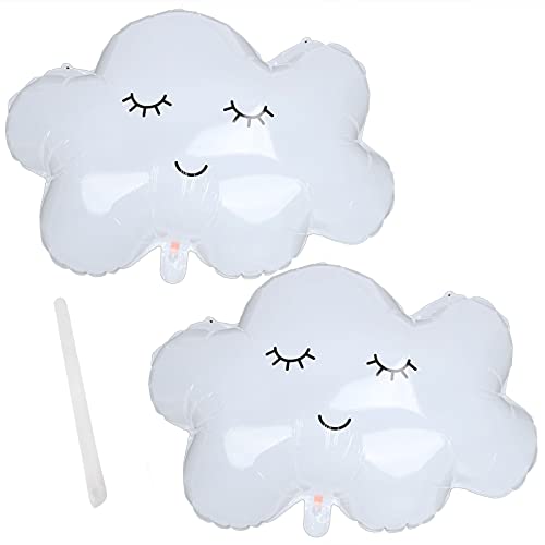 4pcs weiße Wolkenfolienballons für Babyparty, Geburtstagsfeier, Hochzeitsdekorationen, süße Wolkenballons mit Blasrohr für Partyzubehör für Themen 4pcs weiße Wolkenfolienballons für Babyparty, Geburtstagsfeier, Hochzeitsdekorationen, süße Wolkenballons mit Blasrohr für Partyzubehör für Themen von Jwthee