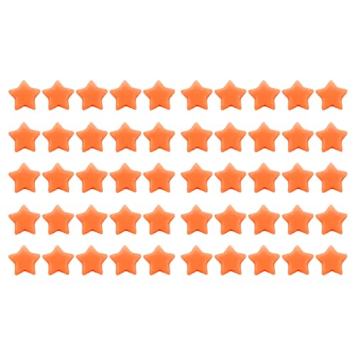 50pcs Star Perlen, Bastelperlen mit Löchern süße Acrylstern Lose Beadss Spacer für Bastelschmuck, die Armband Halskette Accessoires machen (Orange and Yellow) von Jwthee