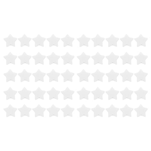 50pcs Star Perlen, Bastelperlen mit Löchern süße Acrylstern Lose Beadss Spacer für Bastelschmuck, die Armband Halskette Accessoires machen (White) von Jwthee