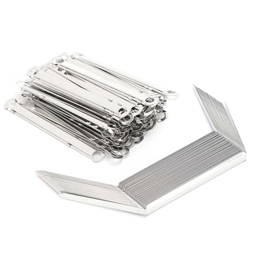 50pcs Stecker Papierverschluss, 350 Blätter Kapazität 80 -mm -Loch -Pitch -Dateiverschluss Papierdatei -Ordnerzubehör für Heimarbeit von Jwthee