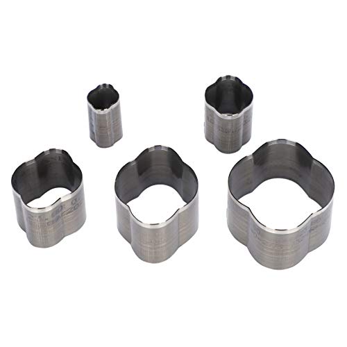 5pcs Leder -Loch -Loch -Lochwerkzeug, geometrische Formen Hohlpunschschneider Leder Schneidkimmel Set für handgefertigte DIY -Handwerks von Jwthee