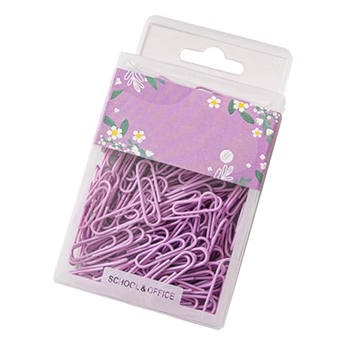 Büroklammern in Macaron-Farben, 70 Stück, 50 mm, 5,1 cm, wiederverwendbare Jumbo-Büroklammern für Arbeit, Büro, Schule und den persönlichen Gebrauch (Purple) von Jwthee