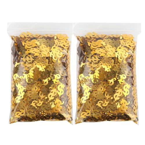 Dollar Zeichen Konfetti, Party Konfetti 120g, Tischkonfetti aus Seidenpapier Pailletten Konfetti, Konfetti zum Werfen, Tischdeko (Dollar Zeichen) von Jwthee