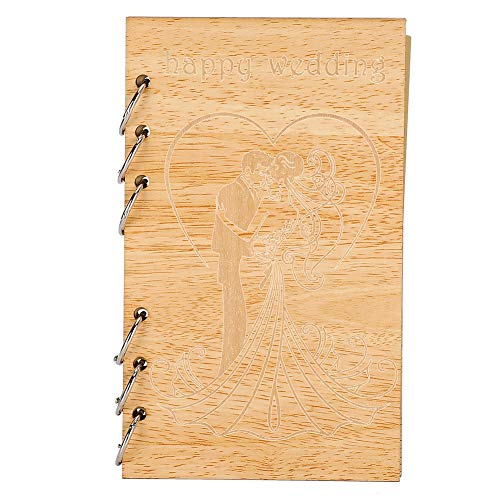 Jwthee Hölzernes Hochzeits gastbuch, Empfangs Schild im Gästebuch, denkwürdige Signatur botschaft Notizbücher Geschenks für Party,7x4,1x0,5 Zoll (Stil 1 (Lieferantenspezifikation: JM00433)) von Jwthee