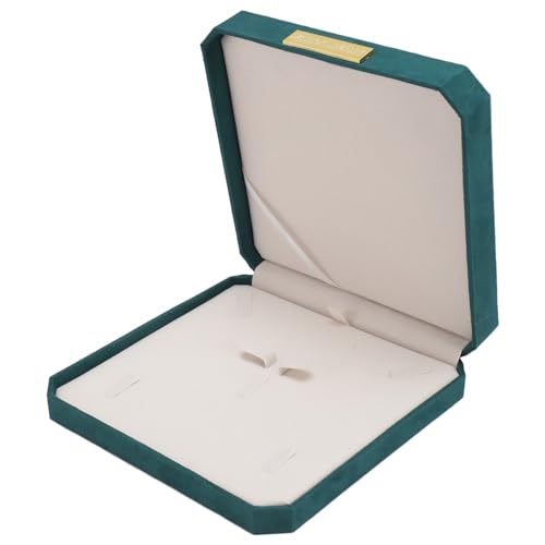 Jwthee Schmuckset-Box, Samt-Schmuck-Display-Box, Samt-Halskettenbox, Schmuckset-Aufbewahrungsbox, Halsketten-Aufbewahrungsbox, Organizer, flache Schmuckschatulle von Jwthee