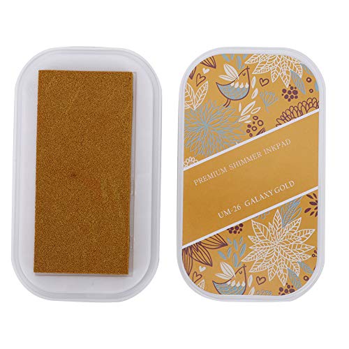 Jwthee Tintenkissen, Briefmarken Pads DIY Arts Colf Bastel Stempel Vorräte für Briefmarken, Papier, Holzstoff, Gummi -Scrapbooking -Karte, Bastelmittel für Bastelmittel (UM-31 Rakete Golden Rot) von Jwthee