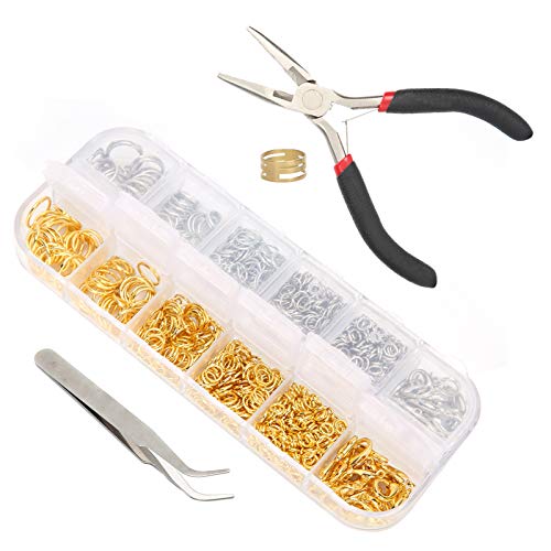 Sprungringe Kit, Metallring verschluss Set Schmuck Verschluss Reparaturlieferungen Buntes Halskettenverschluss Kit für Schmuckhandwerk machen Sprungringe Kit, Metallring verschluss Set Schmuck Verschluss Reparaturlieferungen Buntes Halskettenverschluss Kit für Schmuckhandwerk machen von Jwthee