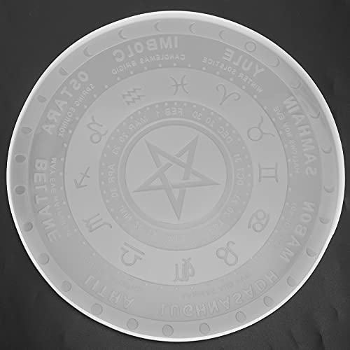 Tarot -Wahrsagerungsmatte, Silikonkonstellation Schimmel -Wahrsagermatte Rollschale Silikonform für DIY -Schmuckhandwerk (Pentagram Astrology Silicone) von Jwthee