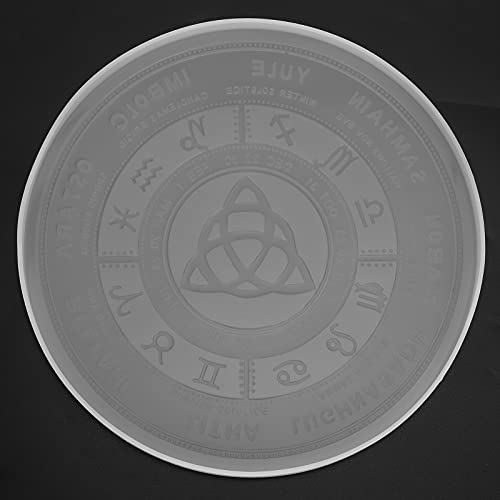Tarot -Wahrsagerungsmatte, Silikonkonstellation Schimmel -Wahrsagermatte Rollschale Silikonform für DIY -Schmuckhandwerk (Round Triangle Star Astrology Silicone) von Jwthee