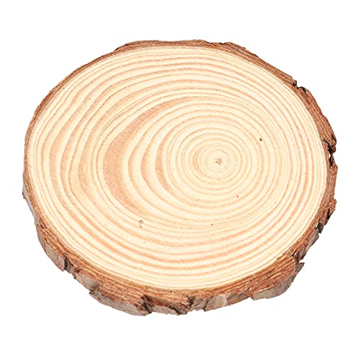 Unfertigte Holzscheiben, Holzringe für Handwerksrunde für DIY -Handwerkshochzeitdekorationen für Handwerksscheiben (4 9~10cm) von Jwthee