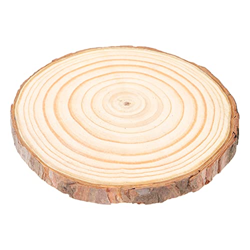 Unfertigte Holzscheiben, Holzringe für Handwerksrunde für DIY -Handwerkshochzeitdekorationen für Handwerksscheiben (Type 5(8.3 X 8.3 X 3.5in) 11~12cm) von Jwthee