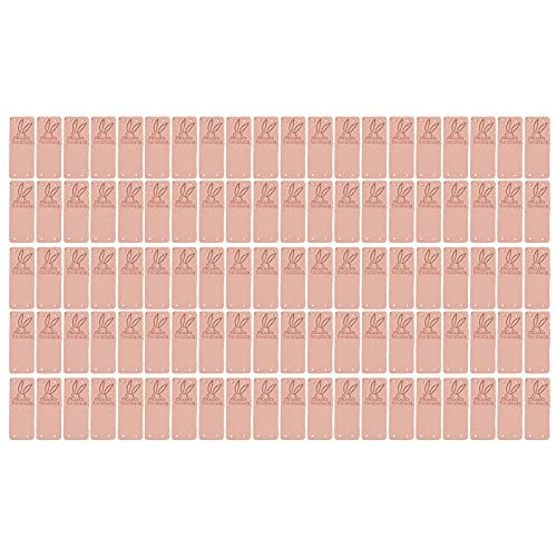 100 pcs handgefertigtes beschriftet Mikrofaser -dauerhafter Klardruck Glattes, bequemes geprägter Tag (Rosa) von Jxngery