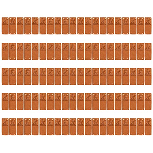 100 pcs handgefertigtes beschriftet Mikrofaser -dauerhafter Klardruck Glattes, bequemes geprägter Tag (Schokoladenfarbe) von Jxngery