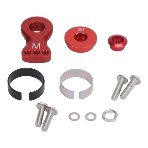 25t Servo Sparer Einstellen Sie Aluminiumlegierung Universal Servo Armersatz Ersatz hohe Genauigkeit Steuerungsgetriebe RC -Autos M 29,5 mm Länge (Rot) von Jxngery