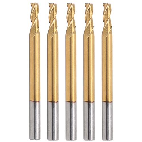 3 -Floße flaches Ende Mahlen Cutter Starke TI -Plattierung Router -Bits Bohrung Schneiden von Gravur Hartholz Sperrholz Acrylplastikfaser von Jxngery